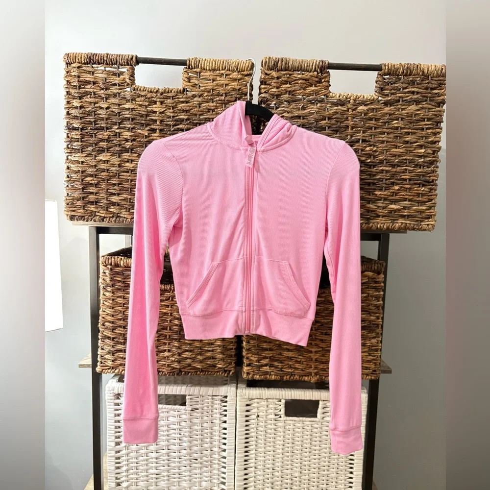 SKIMS | Swim | New Skims Small Bubble Gum Pink Zipup Hoodie | Poshmark